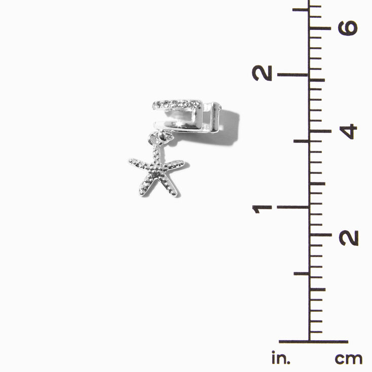 Silver-tone Starfish Charm Embellished Ear Cuff,