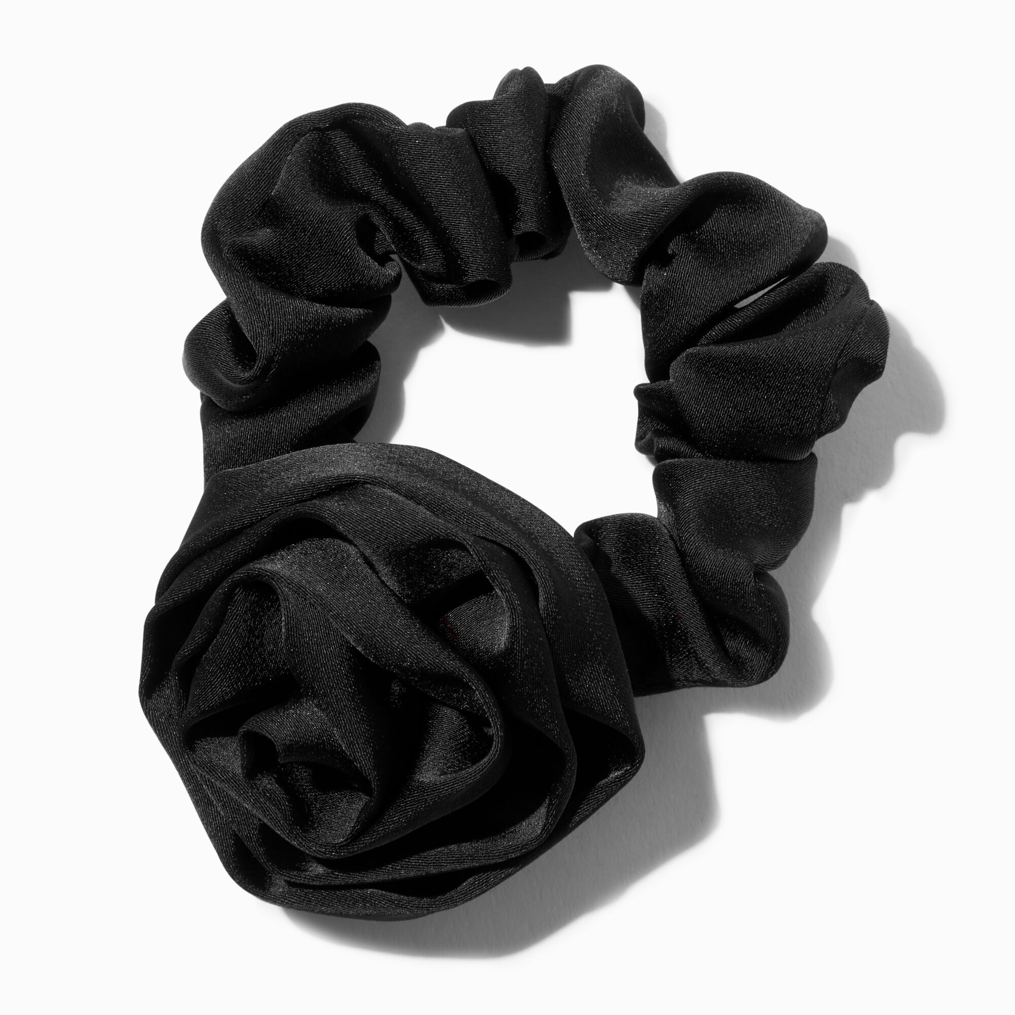 View Claires Silky Rose Hair Scrunchie Bracelet Black information