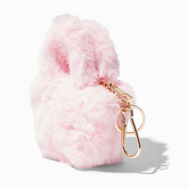 Furry Pink Mini Tote Keyring | Claire's