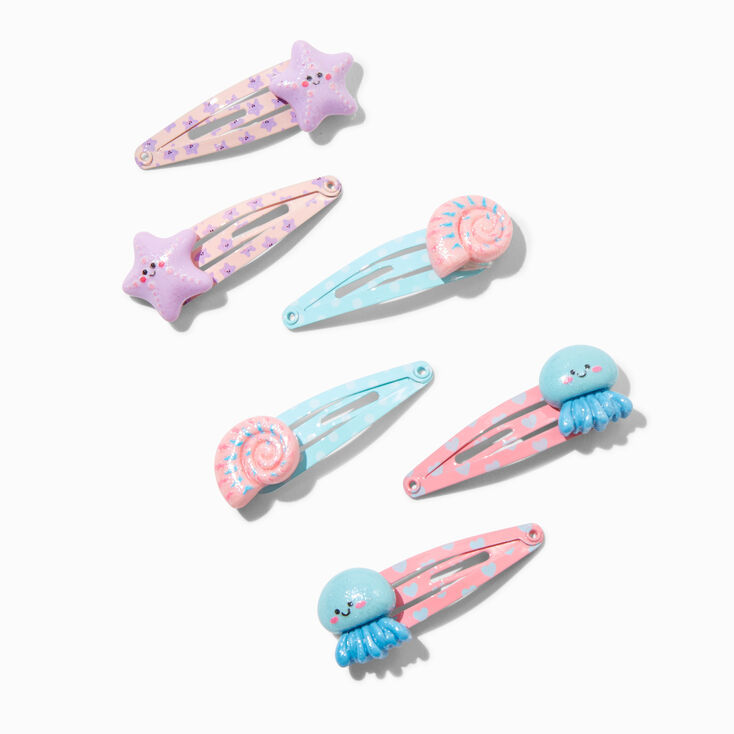 Claire&#39;s Club Seashell Snap Hair Clips - 6 Pack,