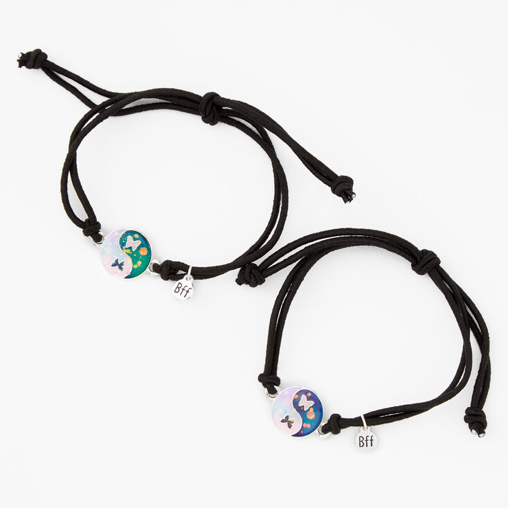 Best Friends Yin Yang Butterfly Mood Bracelets - 2 Pack,