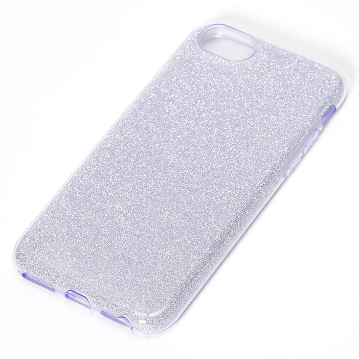 purple glitter protective phone case fits iphone 6 7 8 se