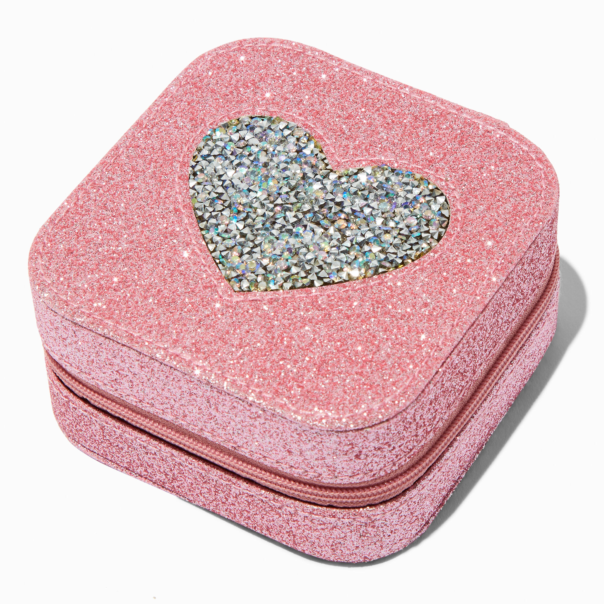 View Claires Heart Jewelry Case Pink information