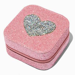 Pink Heart Jewelry Case,