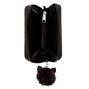 Glitter Cat Small Zip Wallet - Black,