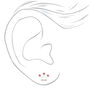 Clous d&#39;oreilles couronne ornement&eacute;e couleur argent&eacute;e - Rose,