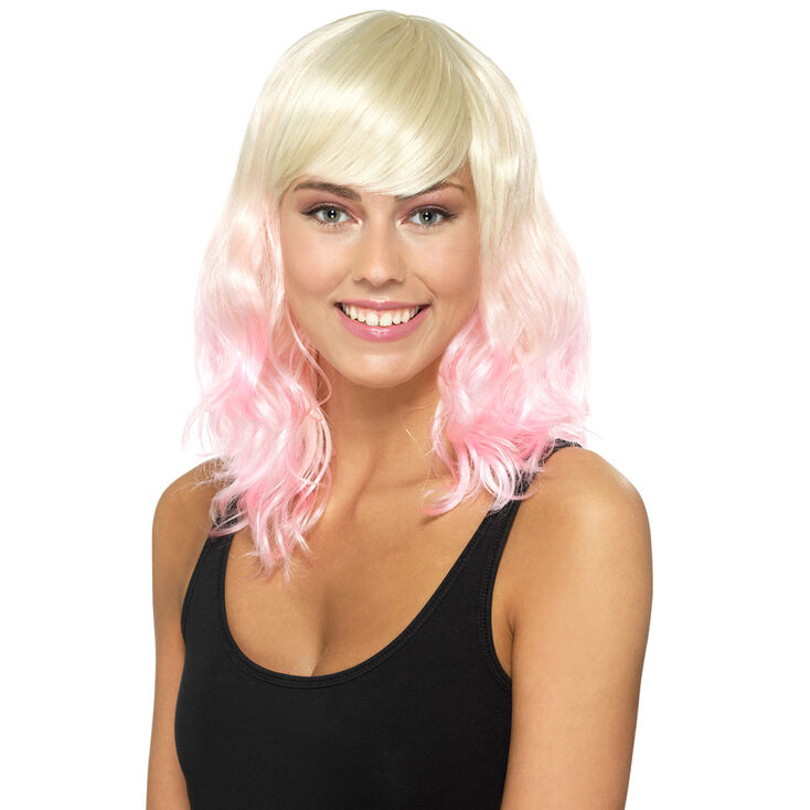 Blonde And Pink Ombre Wig Claire S Us