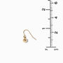 Gold 1&#39;&#39; 8MM Ball Drop Earrings,