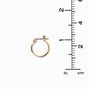 Gold-tone Squared 15mm Hoop Earrings,