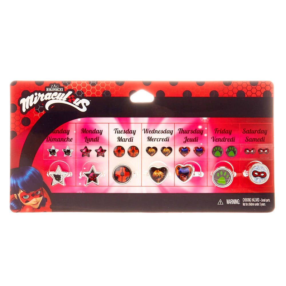 Ladybug and cat noir earrings on sale