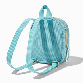 Claire&#39;s Club Blue Corduroy Woodland Backpack,