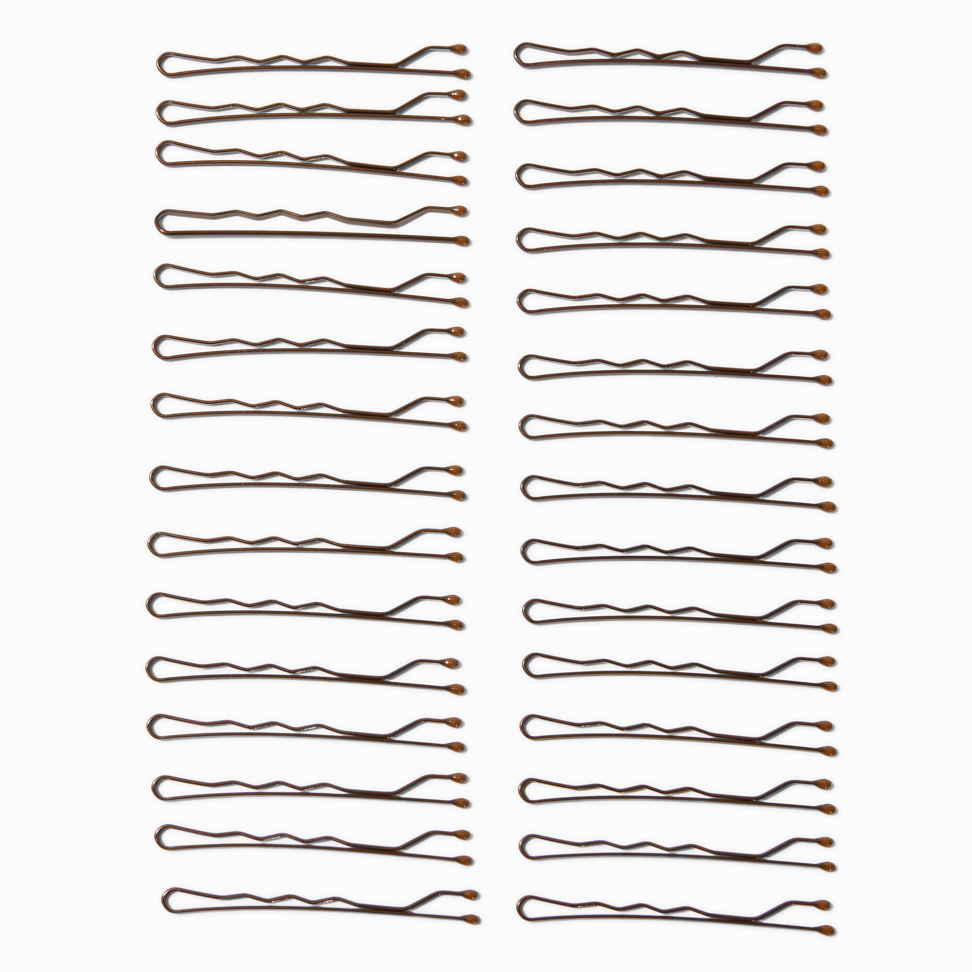 View Claires Brunette Bobby Pins 30 Pack Brown information