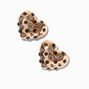 Clous d&#39;oreilles c&oelig;ur en strass noir couleur dor&eacute;e,