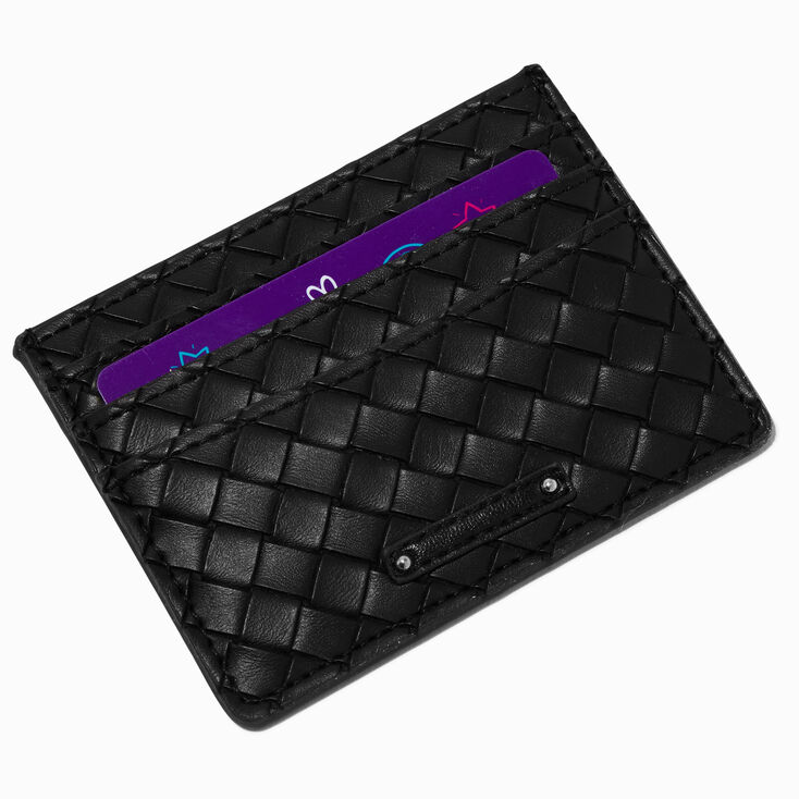 Black Woven Credit Card Case,