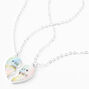 Best Friends Cosmic Heart Split Pendant Necklaces - 2 Pack,