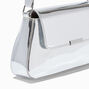 Mirrored Silver Baguette Shoulder Bag,