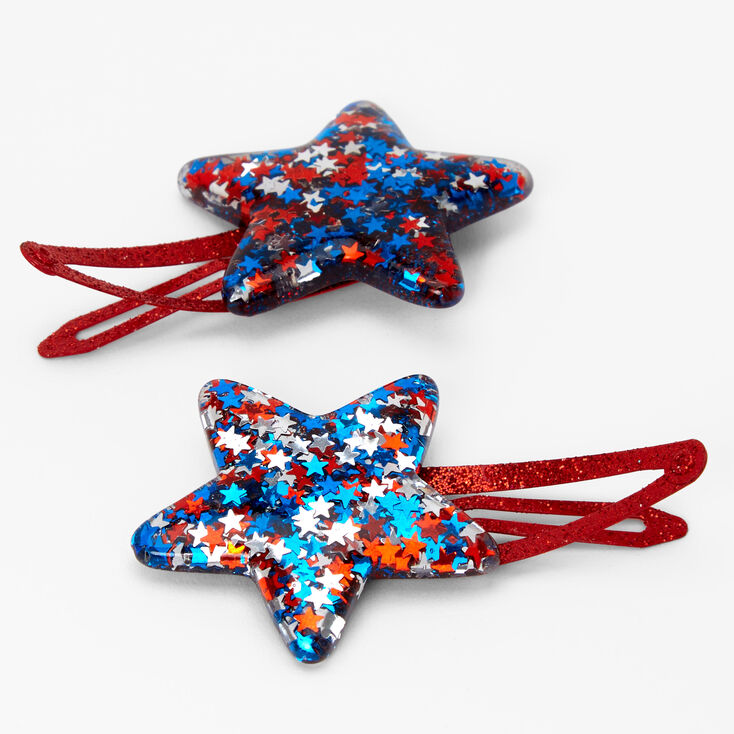 Patriotic Star Confetti Snap Clips - 2 Pack,