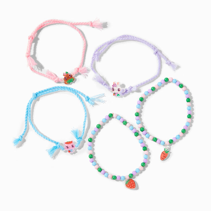 Claire&#39;s Club Costume Critters Best Friends Stretch Bracelets - 5 Pack,