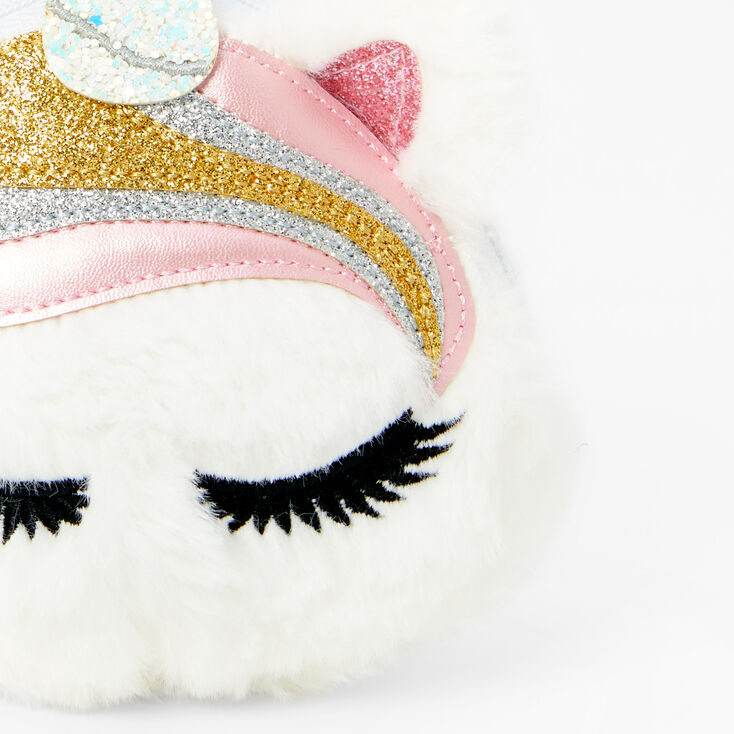 Furry Unicorn Keychain Pouch,