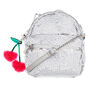 Reversible Sequin Mini Backpack Crossbody Bag - White,