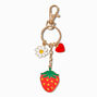 Strawberry Daisy Keychain ,