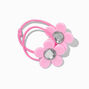 Claire&#39;s Club Pink Flower Hair Ties - 4 Pack,