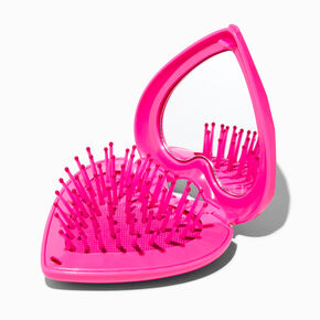 Pink Heart Pop-Up Hair Brush,