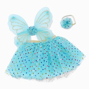 Claire&#39;s Club Turquoise Metaliic Rainbow Dot Dress Up Set - 3 Pack,
