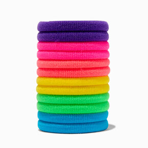Claire&#39;s Club Neon Rolled Hair Ties - 12 Pack,