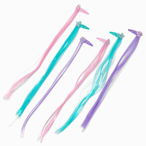 Claire&#39;s Club Sea Icons Faux Hair Snap Hair Clips - 6 Pack,
