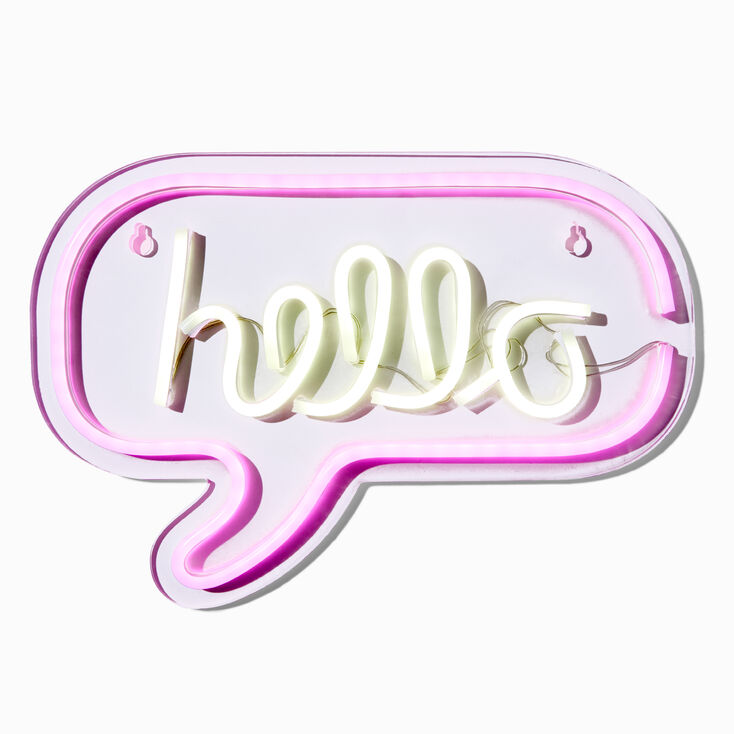 &quot;Hello&quot; LED Neon Wall Light,