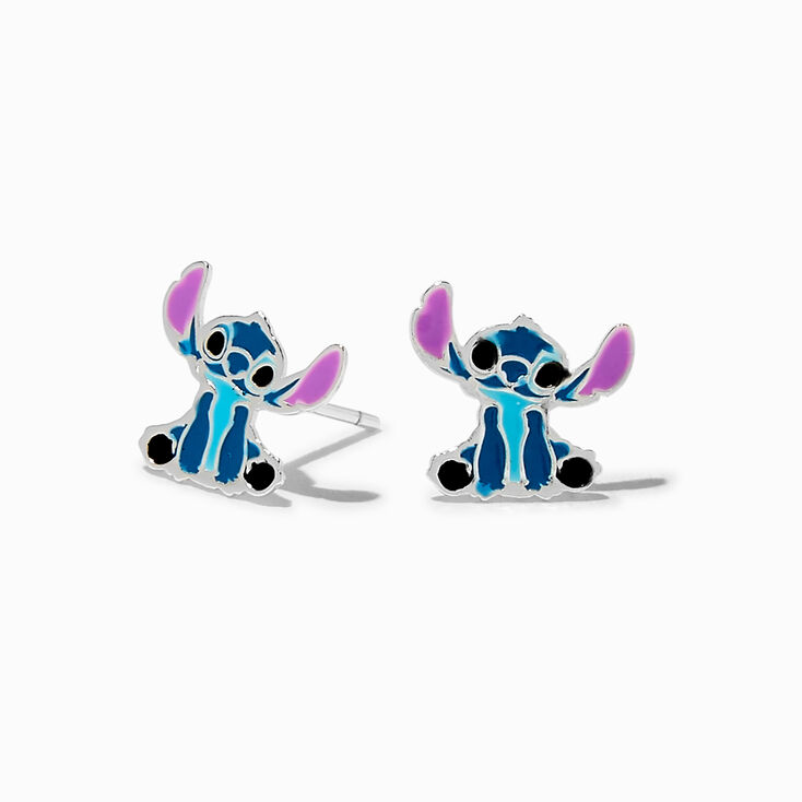 Disney Stitch Sterling Silver Stud Earrings,