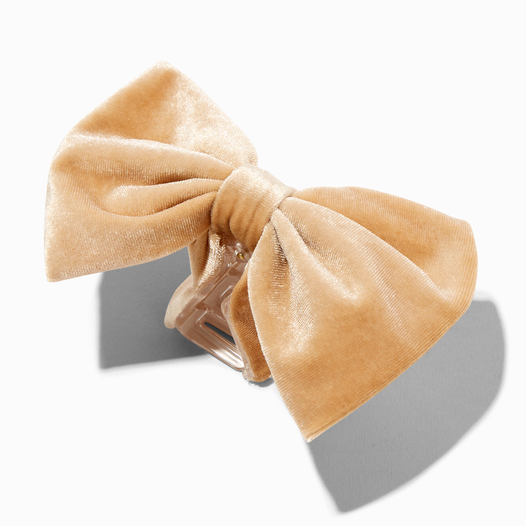 Gold Velvet Bow Hair Claw,