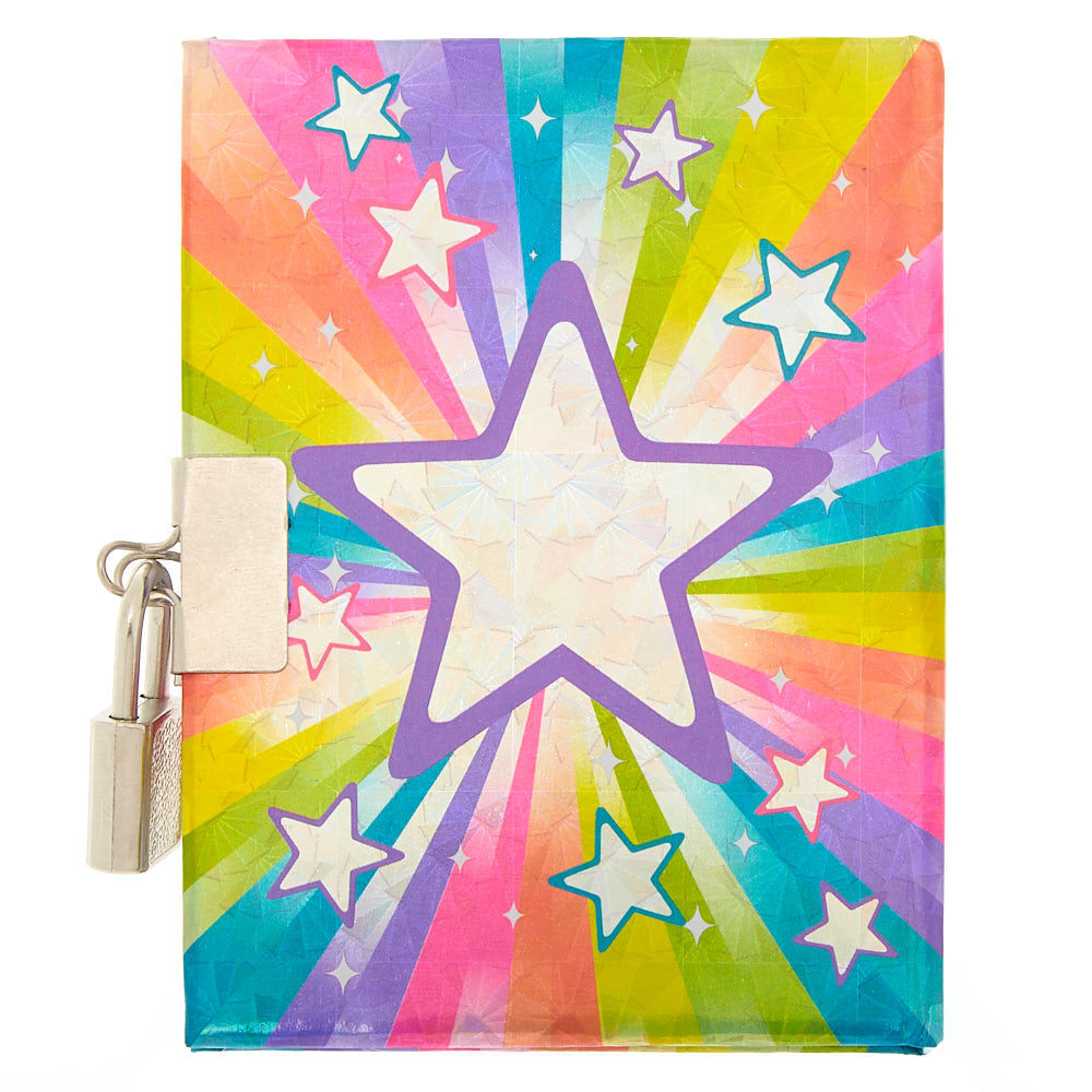 Journal intime à cadenas licorne spongieuse arc-en-ciel du Claire's Club,