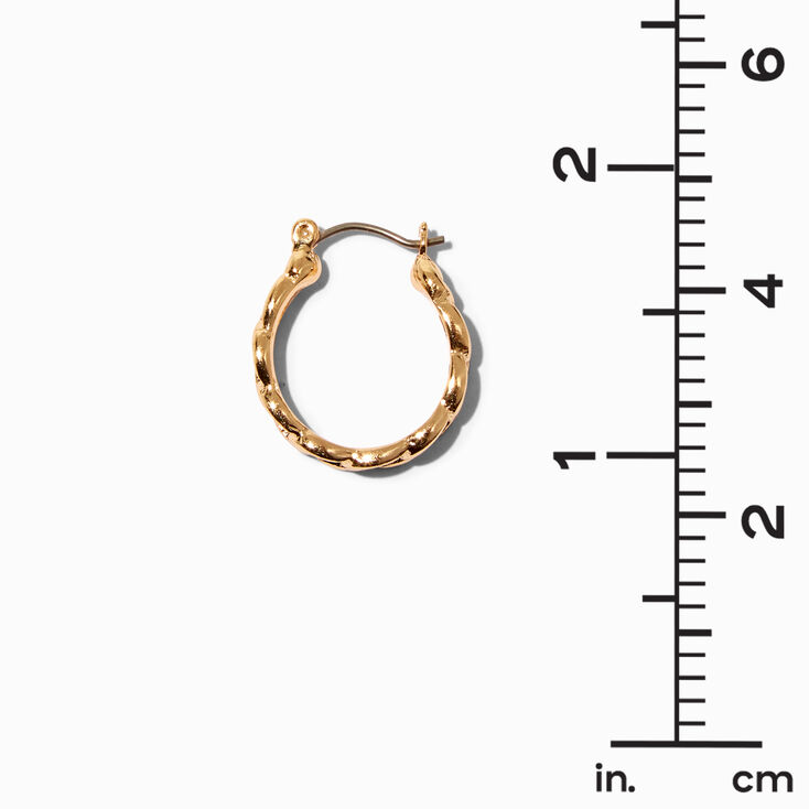 Gold-tone 20mm Curb Chain Hoop Earrings,