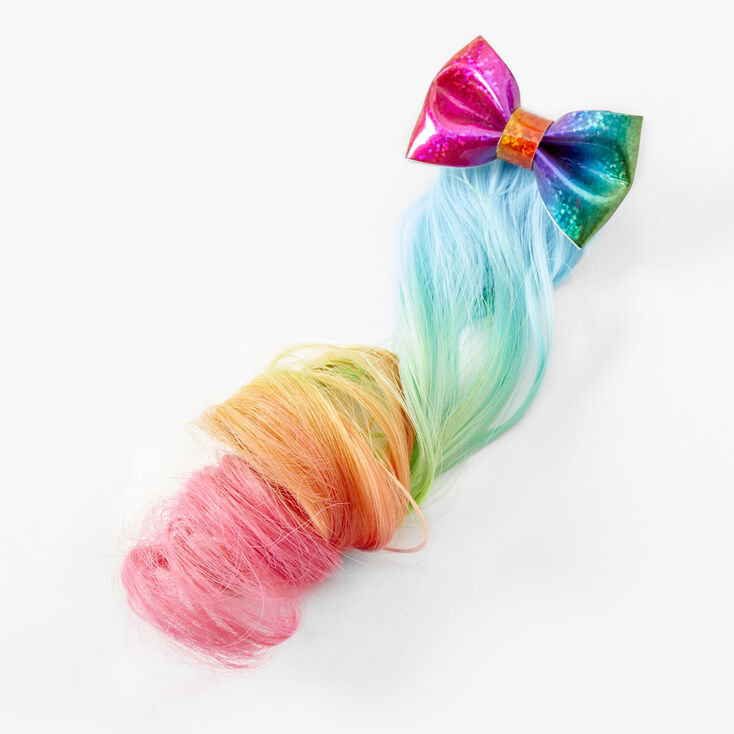 Claire&#39;s Club Rainbow Faux Hair Clip,