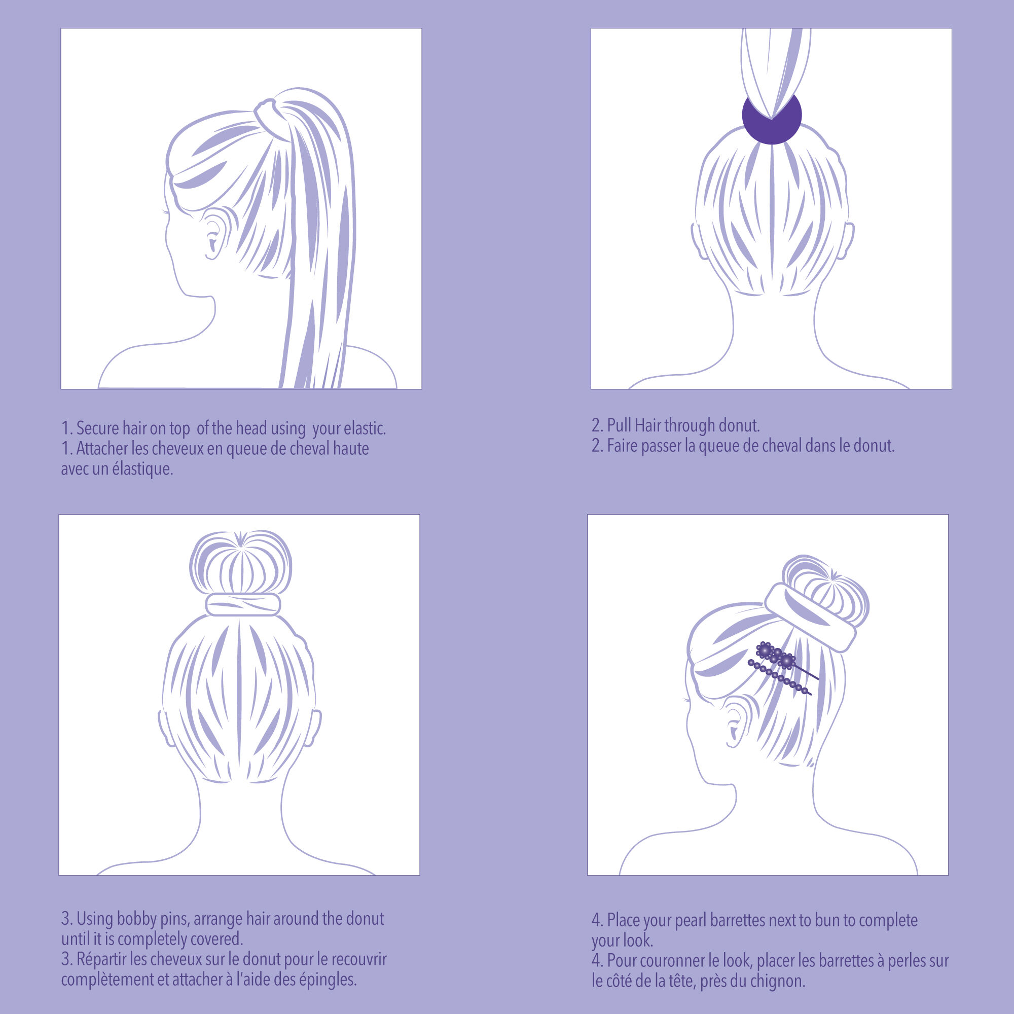 Pearl Swirl Bun Hair Tools Kit,
