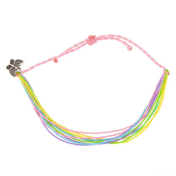 Claire's Bracelet tendance fil arc-en-ciel pastel