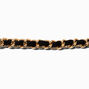 Gold-tone &amp; Black Woven Choker Necklace ,
