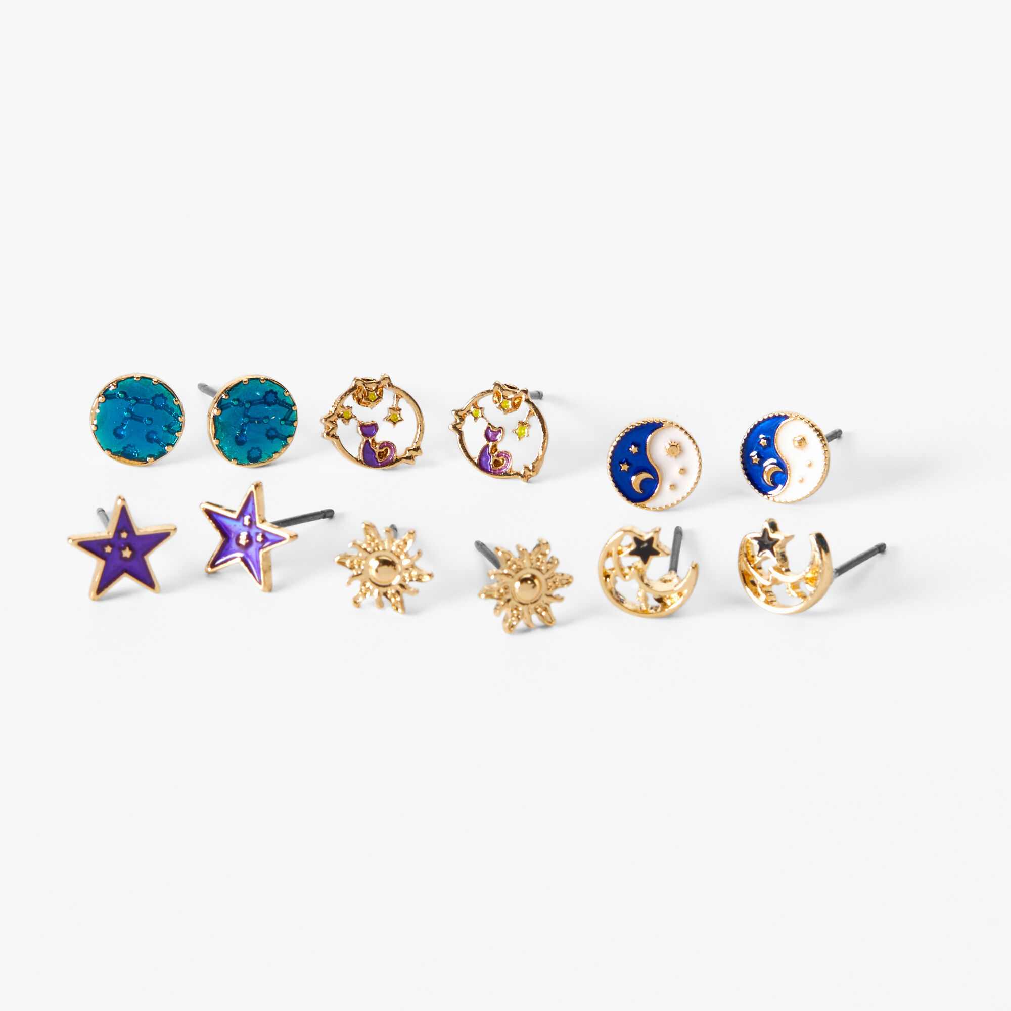 Celestial stud earrings best sale