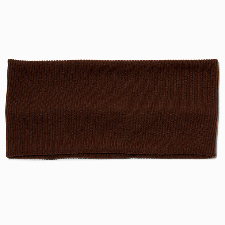 Brown Jersey Flat Headwrap,