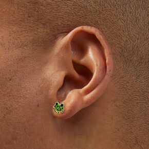 Clous d&rsquo;oreilles grenouille avec strass couleur argent&eacute;e C LUXE by Claire&rsquo;s,