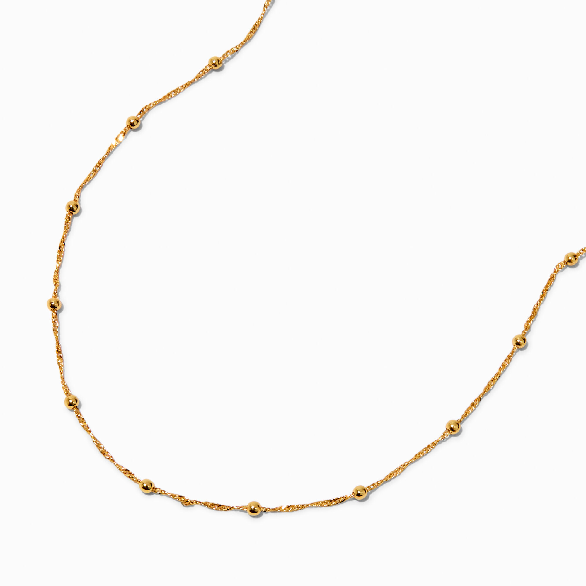 View C Luxe By Claires 18K Gold Plated Station Twisted Chain Necklace Yellow information
