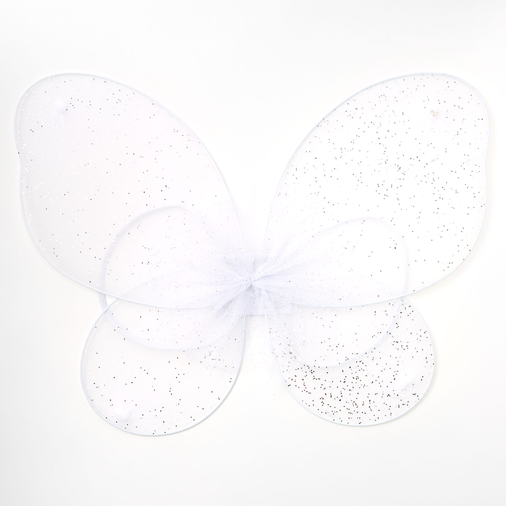 Claire s Club Glitter Tulle Wings White