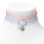 Claire&#39;s Club Glitter Charm Tattoo Choker Necklaces - 3 Pack,
