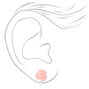Clous d&#39;oreilles &agrave; clip rose &agrave; paillettes couleur argent&eacute;e - Rose,