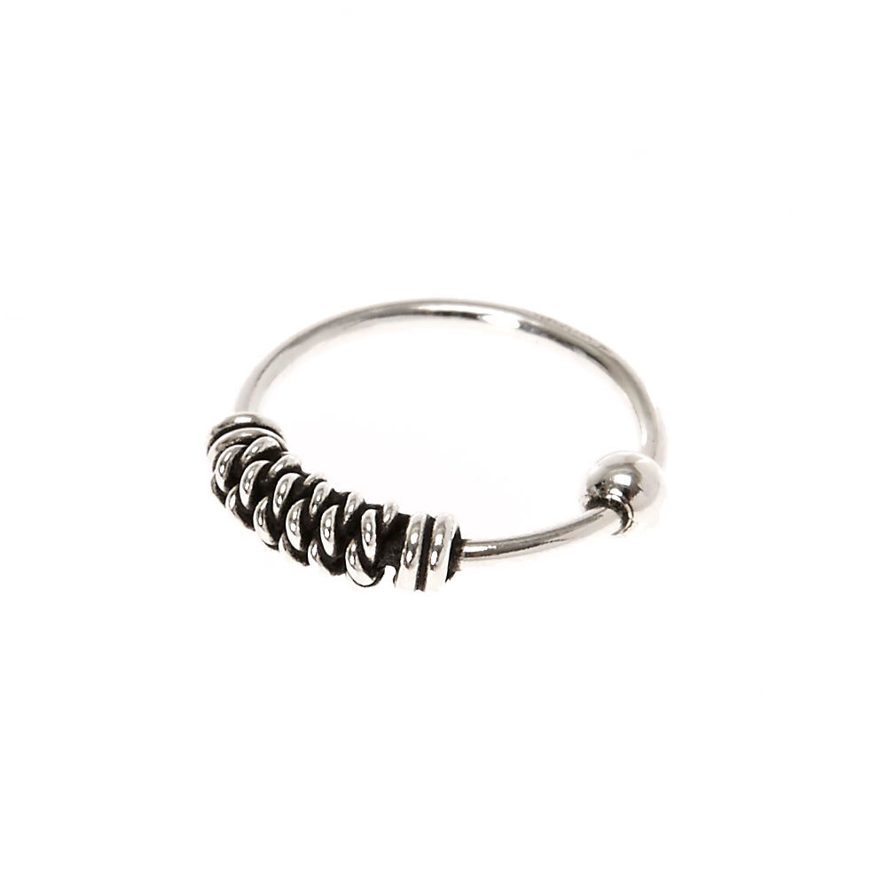 Sterling Silver 20G Antique Nose Ring,