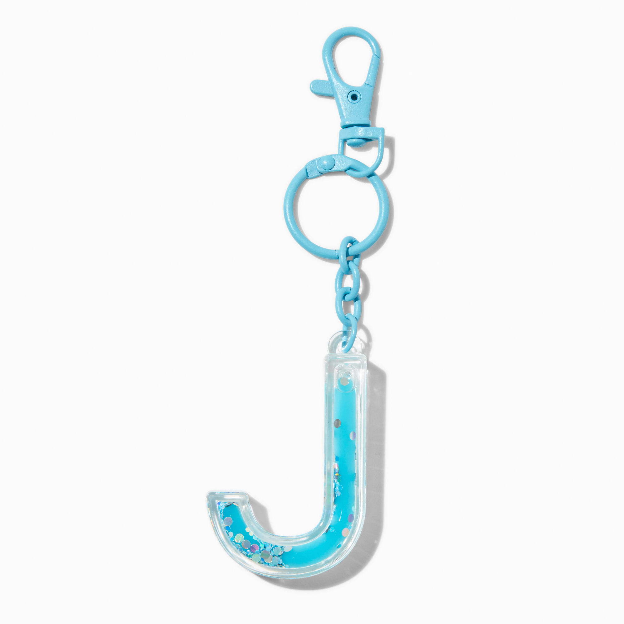 Initial Water-Filled Keychain - J,