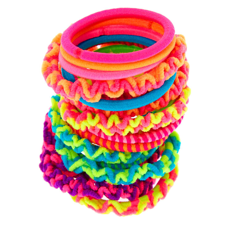 Claire's Élastiques à cheveux tressés fluo Club Claire’s - Lot de 18