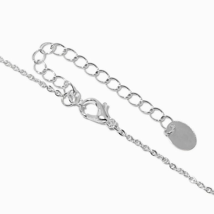 Claire&#39;s Club Clear Heart Silver-tone Necklace,